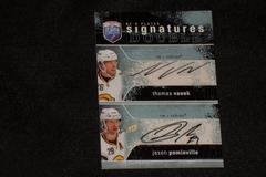 2007-08 Be A Player Double Signatures #2S-PV Thomas Vanek, Jason Pominville Sabres